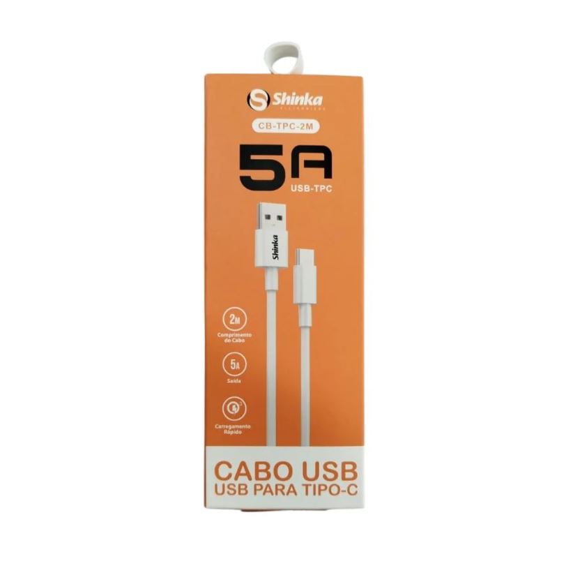 CABO USB TYPEC 2METROS SHINKA 5A
