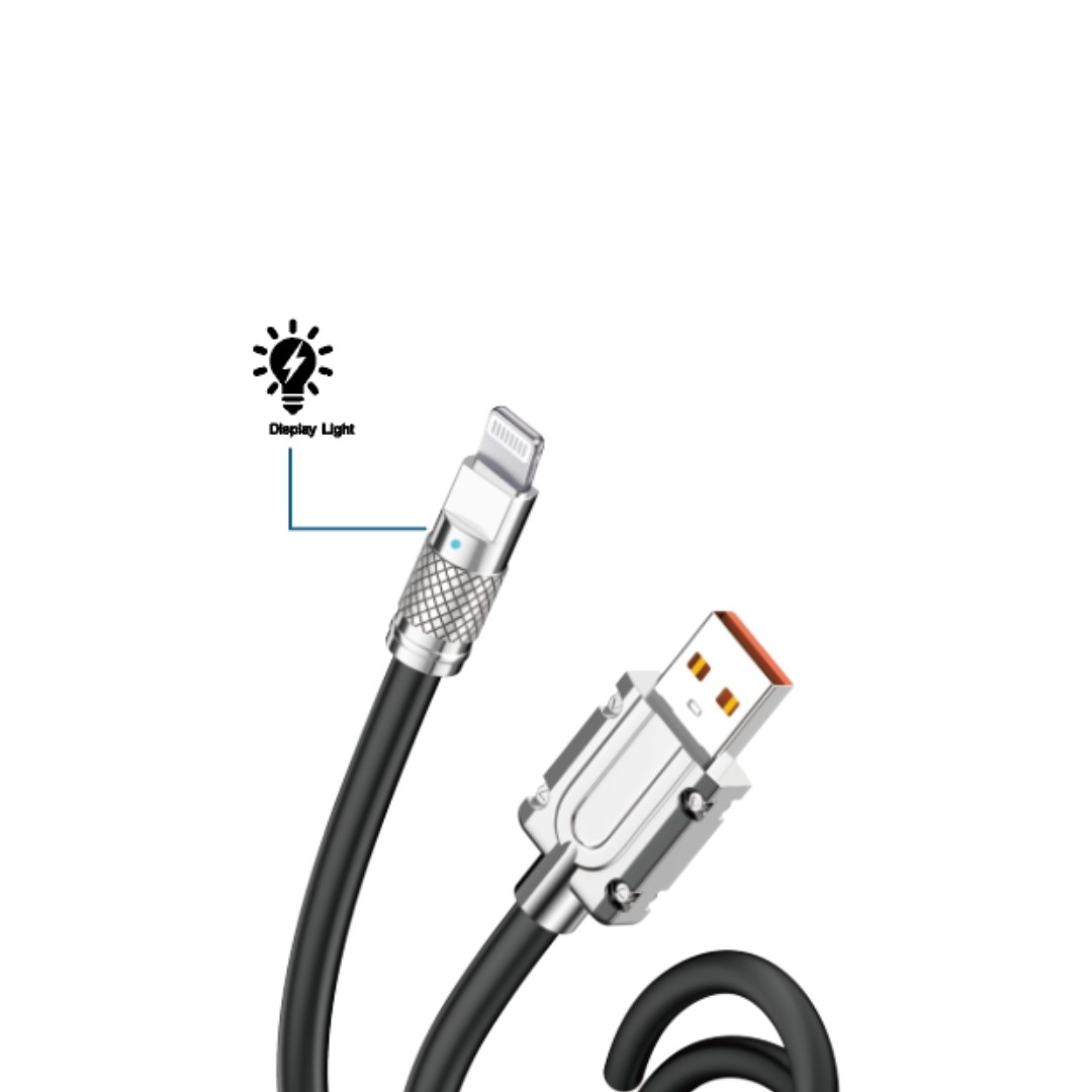 CABO USB X LIGHTNING IPHONE 1M 6A BLIND PT REFORÇADO