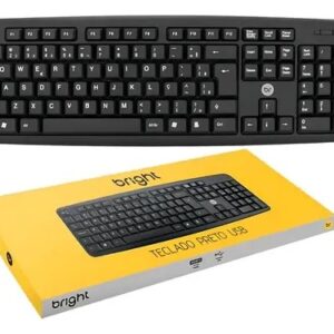 TECLADO COM FIO USB BASIC PRETO 0014 BRIGHT - PN 0014 - USB / ABNT2